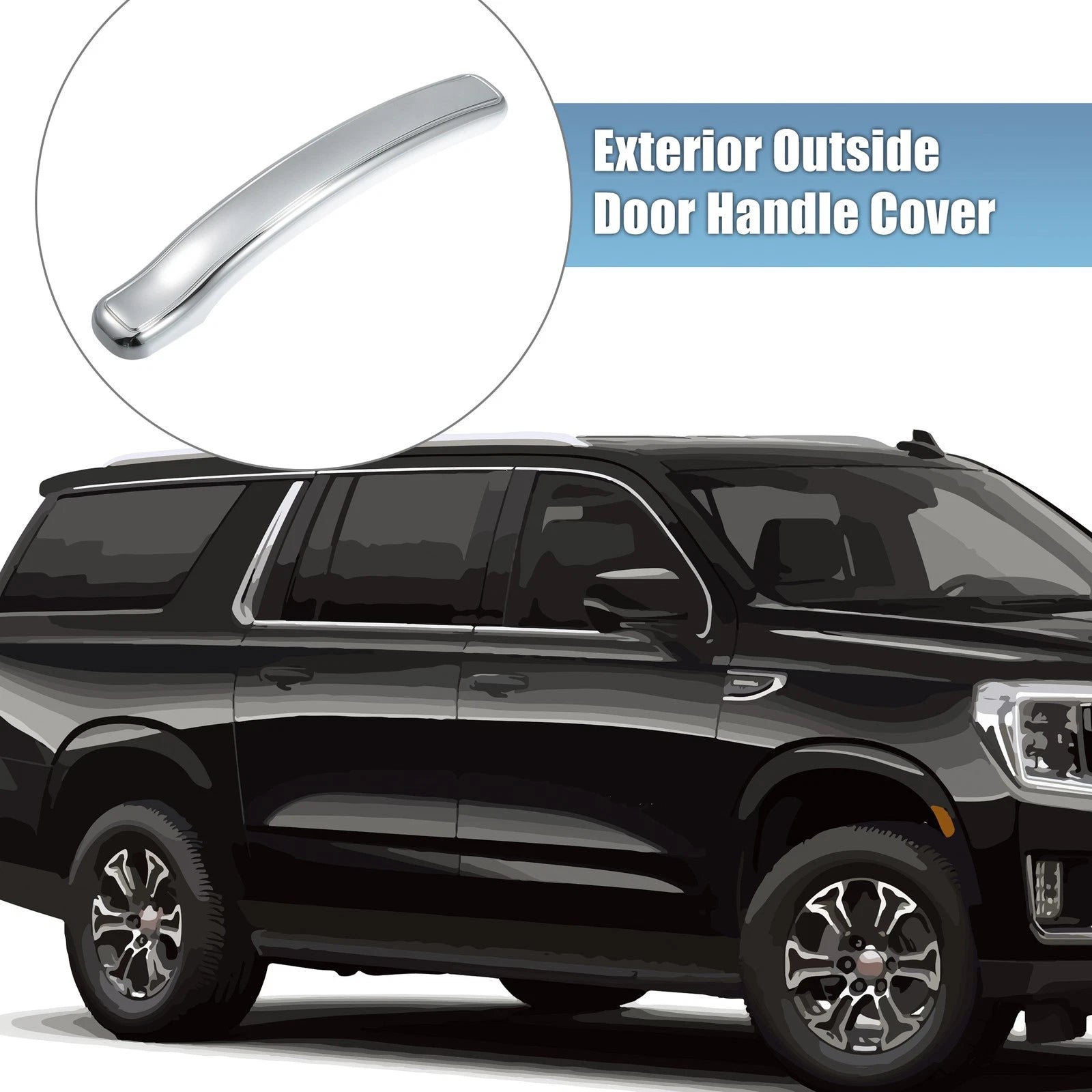 Exterior Door Handle Lever Covers 4pc Replacement for Chevy Silverado (2014–2018)
