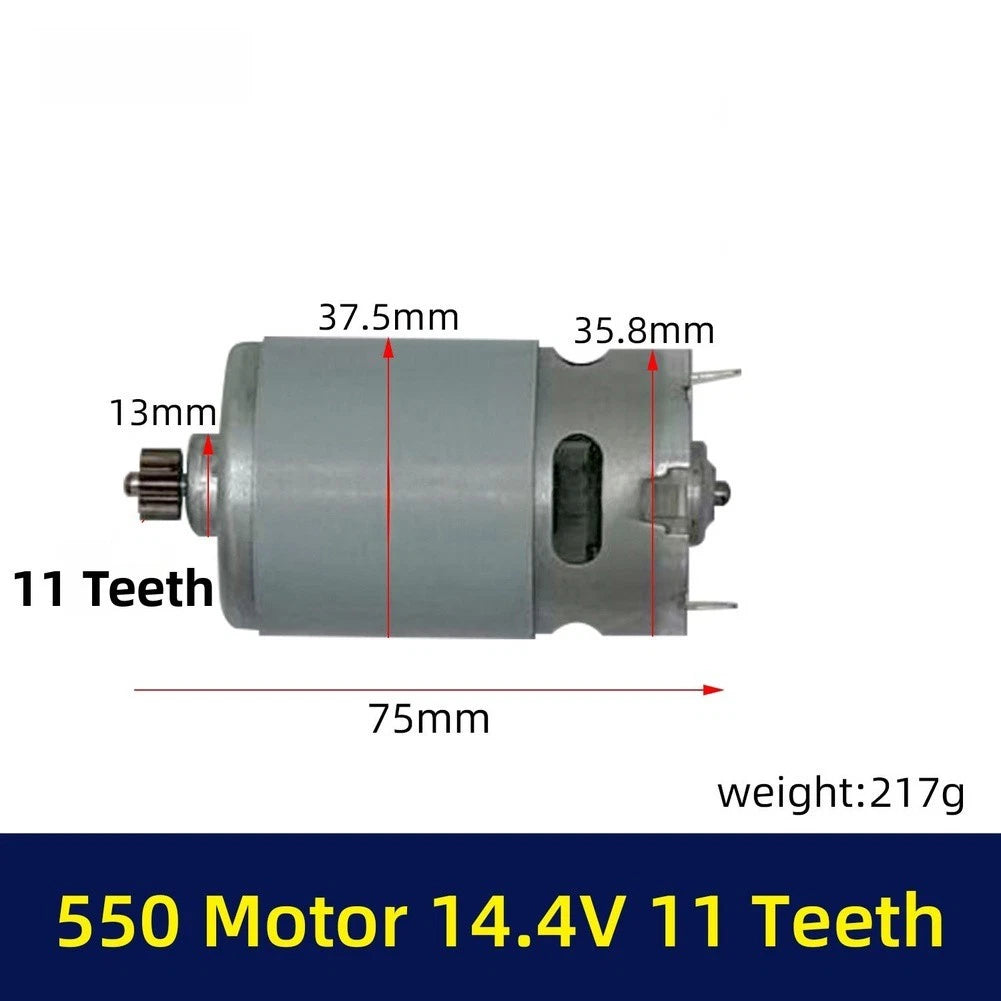 14.4V Motor Replacement with 11 Tooth Gear Assembly for Cordless Drill