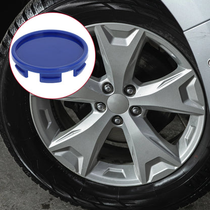 Set of 4 Universal 58mm Wheel Center Hub Caps Snap-in Blue