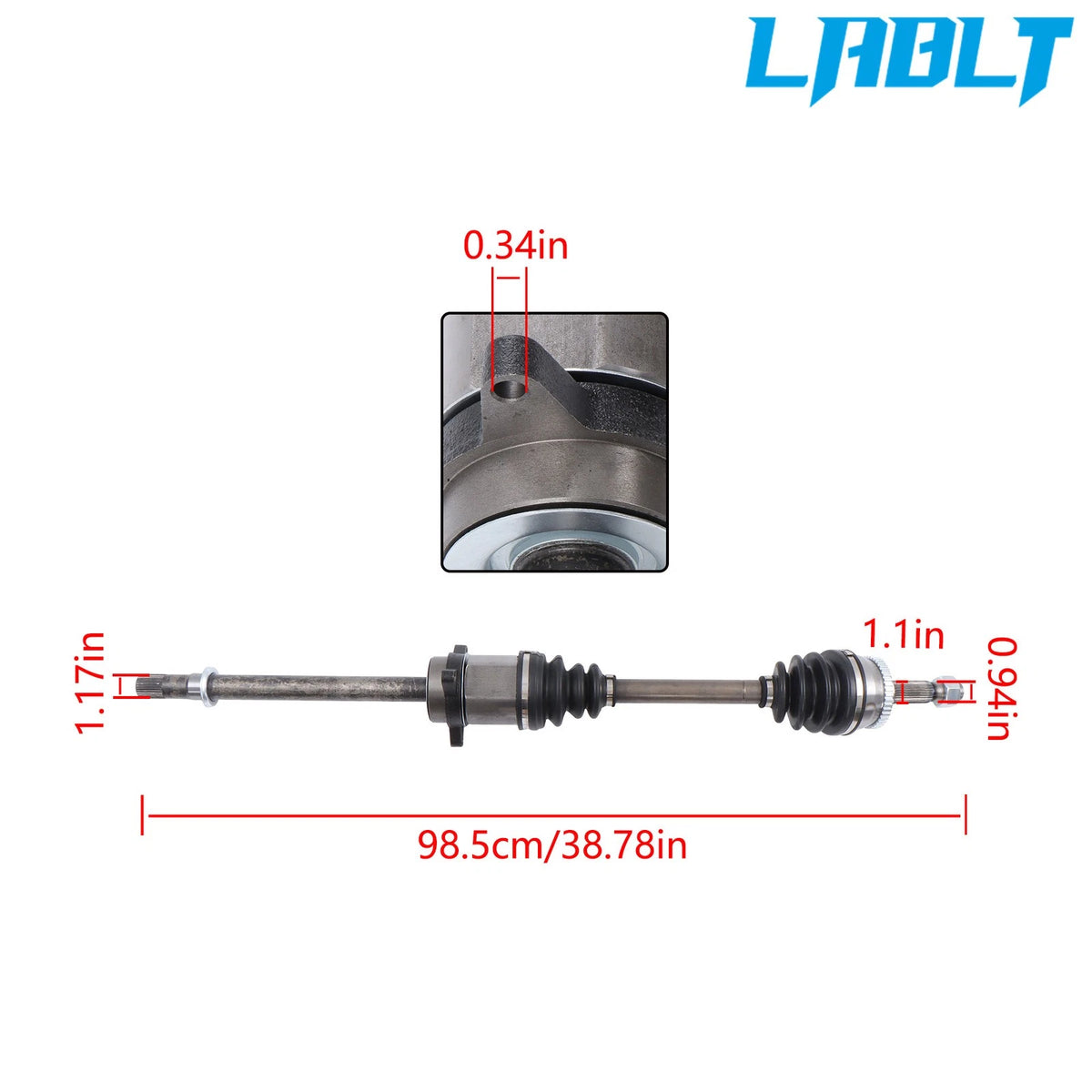 CV Axle Assembly for Nissan Altima 2.5L (2002–2006) 66-6130