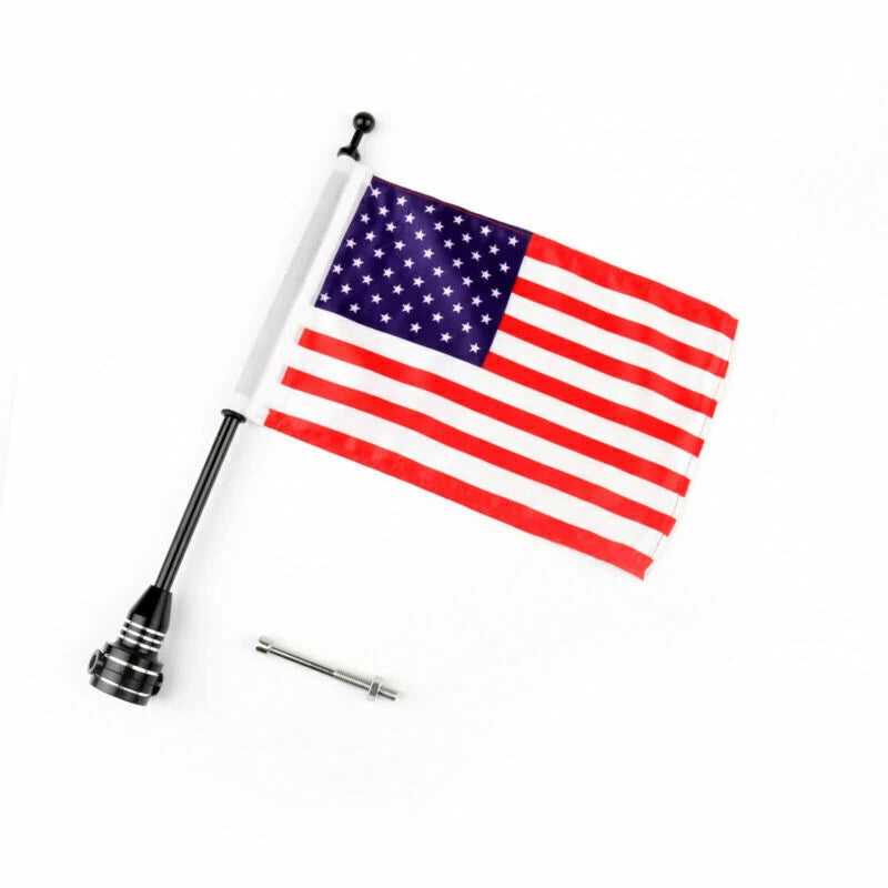 Custom Motorcycle Rear Side Mount Flag Pole with USA Flag for A9