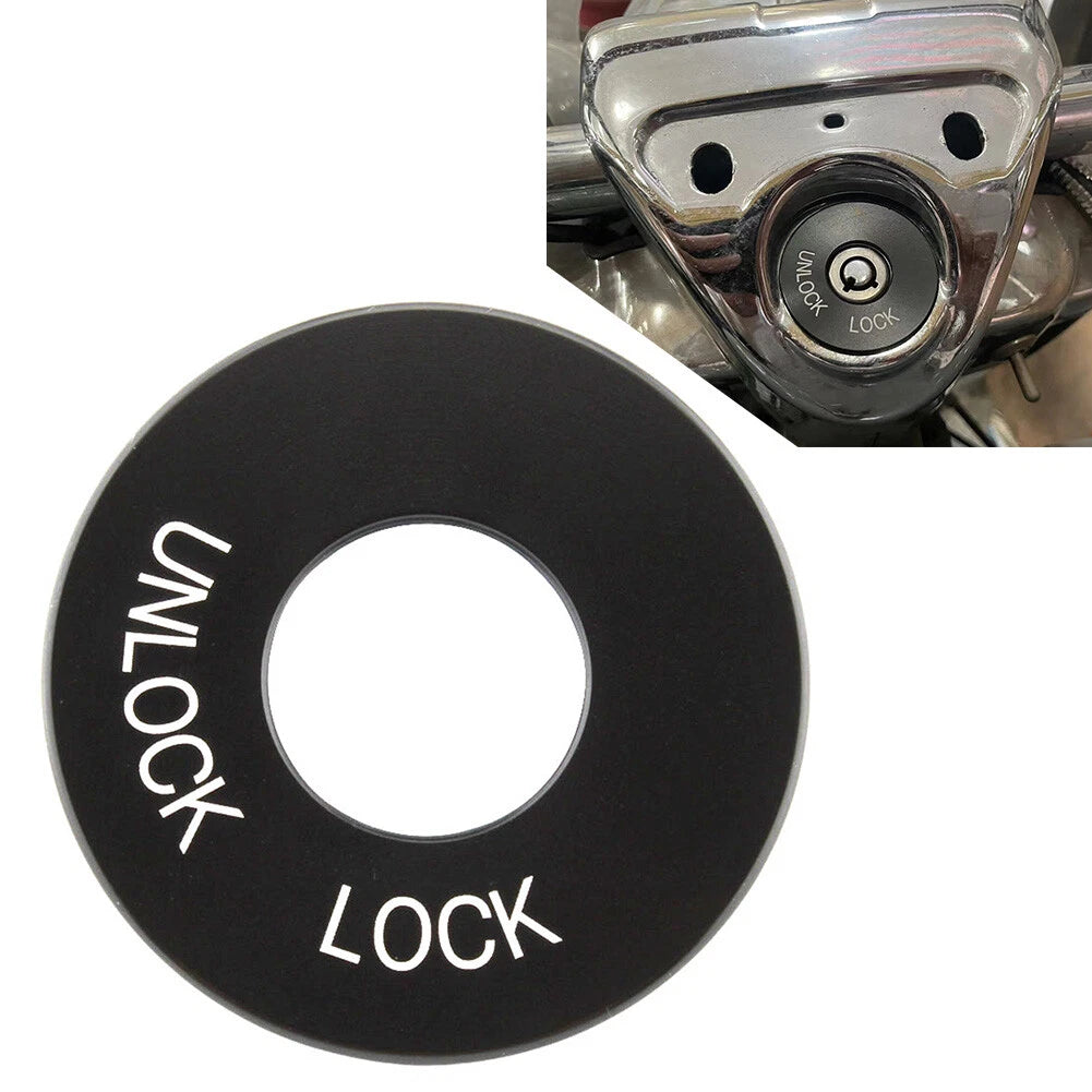 Ignition Fork Lock Trim Insert for Harley Road King FLHR (1994–2024) Black