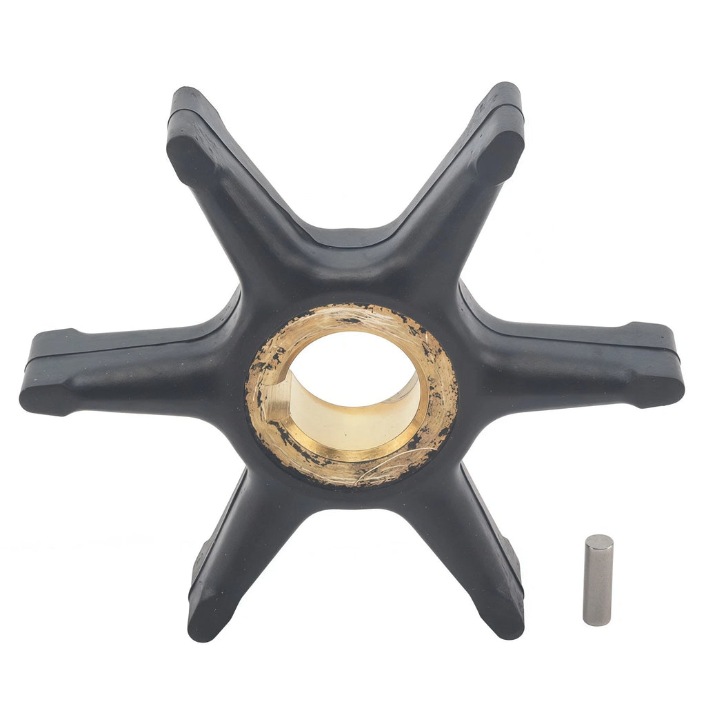Water Pump Impeller & Pin for Evinrude Johnson OMC BRP 9.5 10 HP (1975–1990) 777833