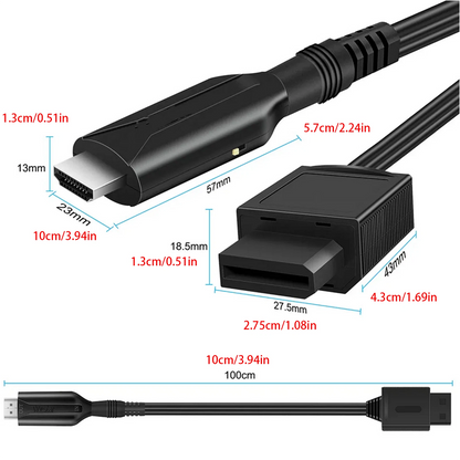 Wii to HDMI Converter Cable 100cm Full HD 720P 1080P