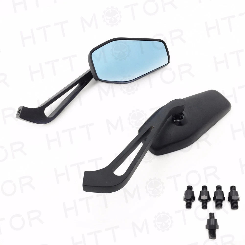 Rearview Mirrors for Universal Motorcycles (8mm 10mm) Black