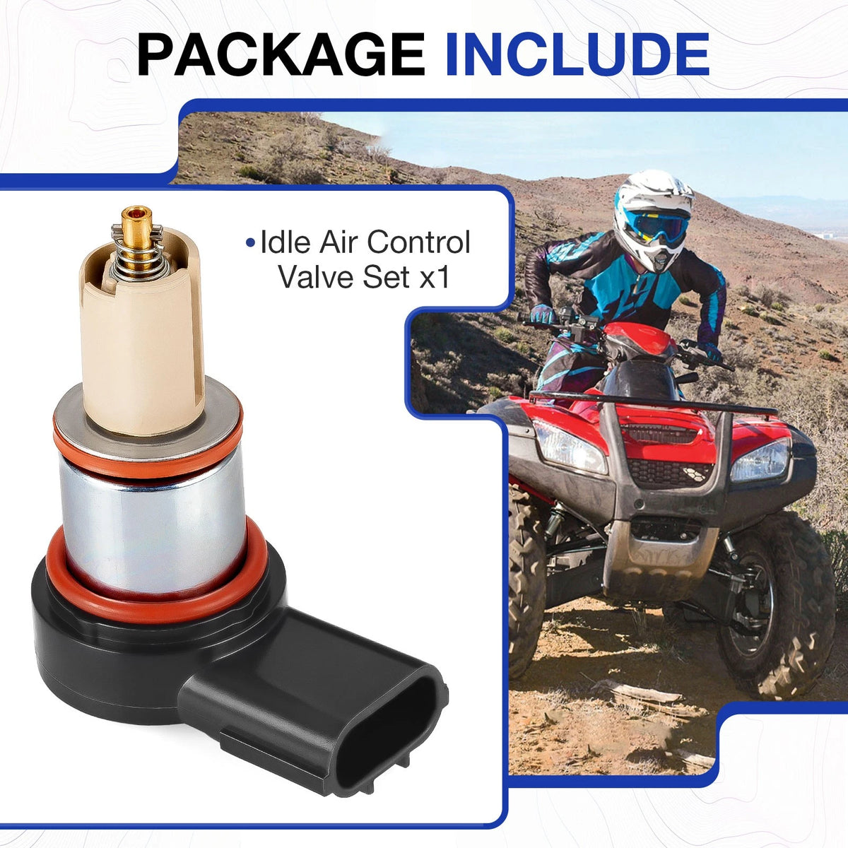 Idle Air Control Valve for Honda Foreman Rubicon 520 TRX520FA5/FA6/FA7 (2020–2024)