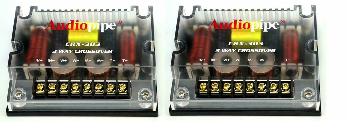 2X Audiopipe 3 Way Crossover CRX-303 300W Passive 4 Ohm for Car Audio