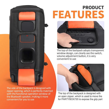 Custom Fit Waterproof Carrying Case for JBL Party Box 720 (2020–2023)