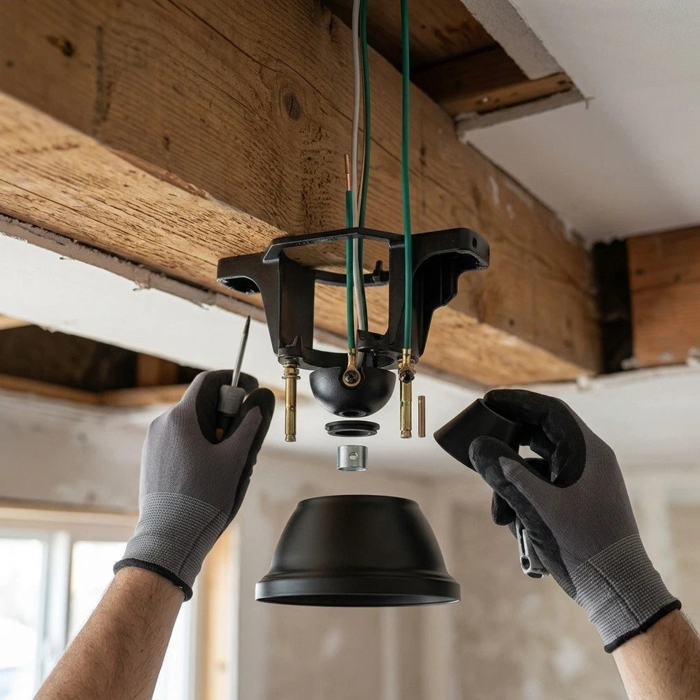 Ceiling Fan Mounting Bracket Kit for Universal Fit (128.5 x 62.6 x 50 mm)
