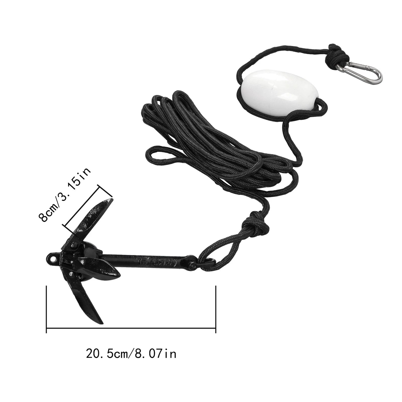 2X Folding Kayak Anchor Set for Grapnel Boat (0.7KG)