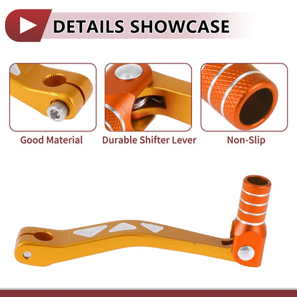 Folding Gear Shifter Lever for Yamaha TTR 50 (2000–2023) Gold/Orange