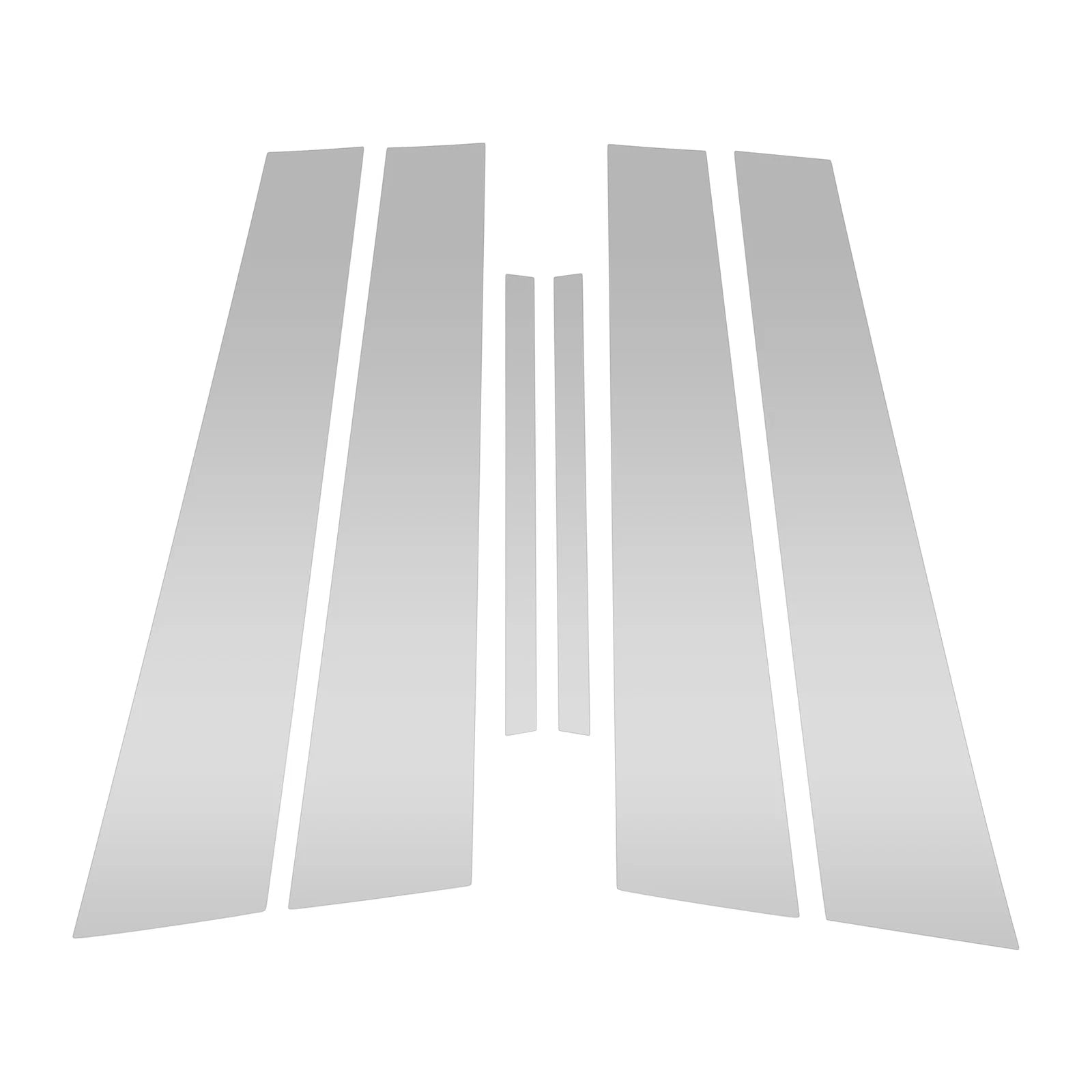 6 Pcs Pillar Window Trim Replacement for Dodge Charger (2011–2021) Silver Tone