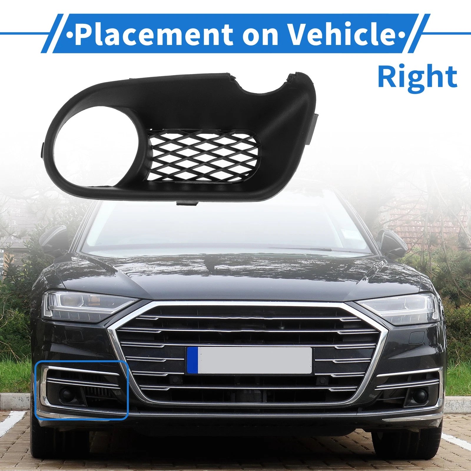 Front Right Fog Light Grill Replacement for Volkswagen Touareg (2003–2007)