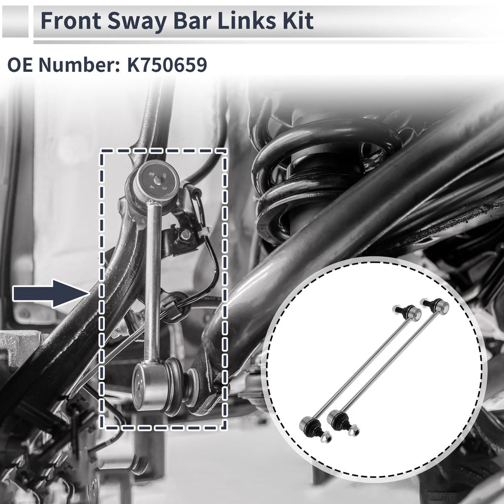 Front Stabilizer Bar Links Replacement No Bushing for Hyundai Santa Fe (2013–2018)