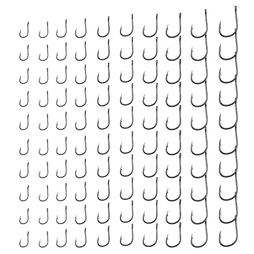 500 Pcs Fishhook Set for All Anglers - High Carbon Steel Hooks