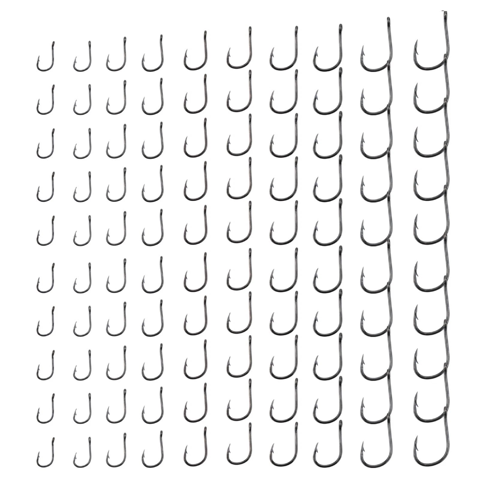 500 Pcs Fishhook Set for All Anglers - High Carbon Steel Hooks
