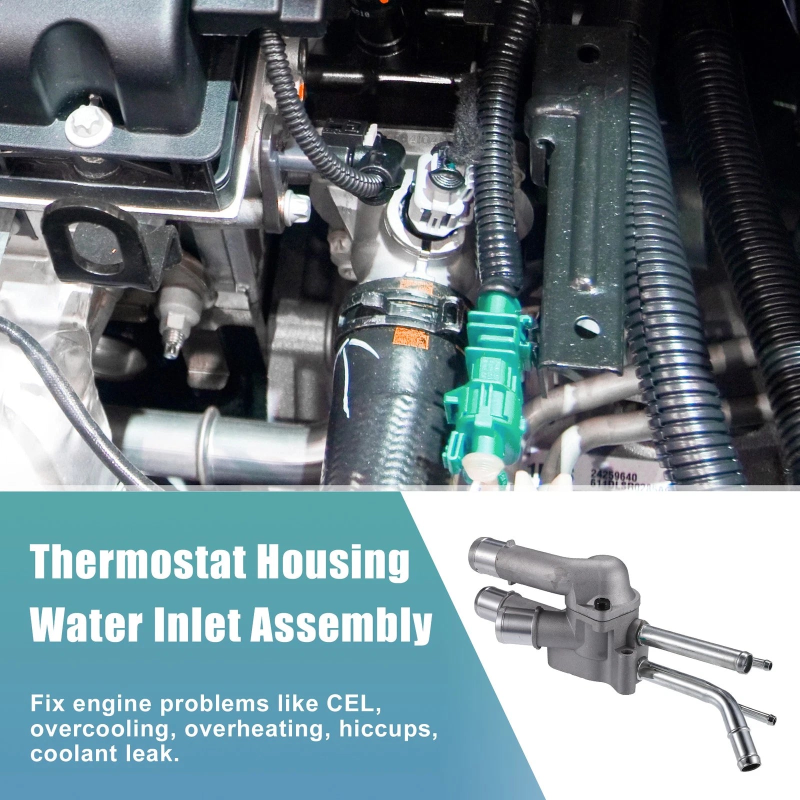 Engine Coolant Thermostat Housing Assembly OEM Replacement for Hyundai Elantra (2001–2006)