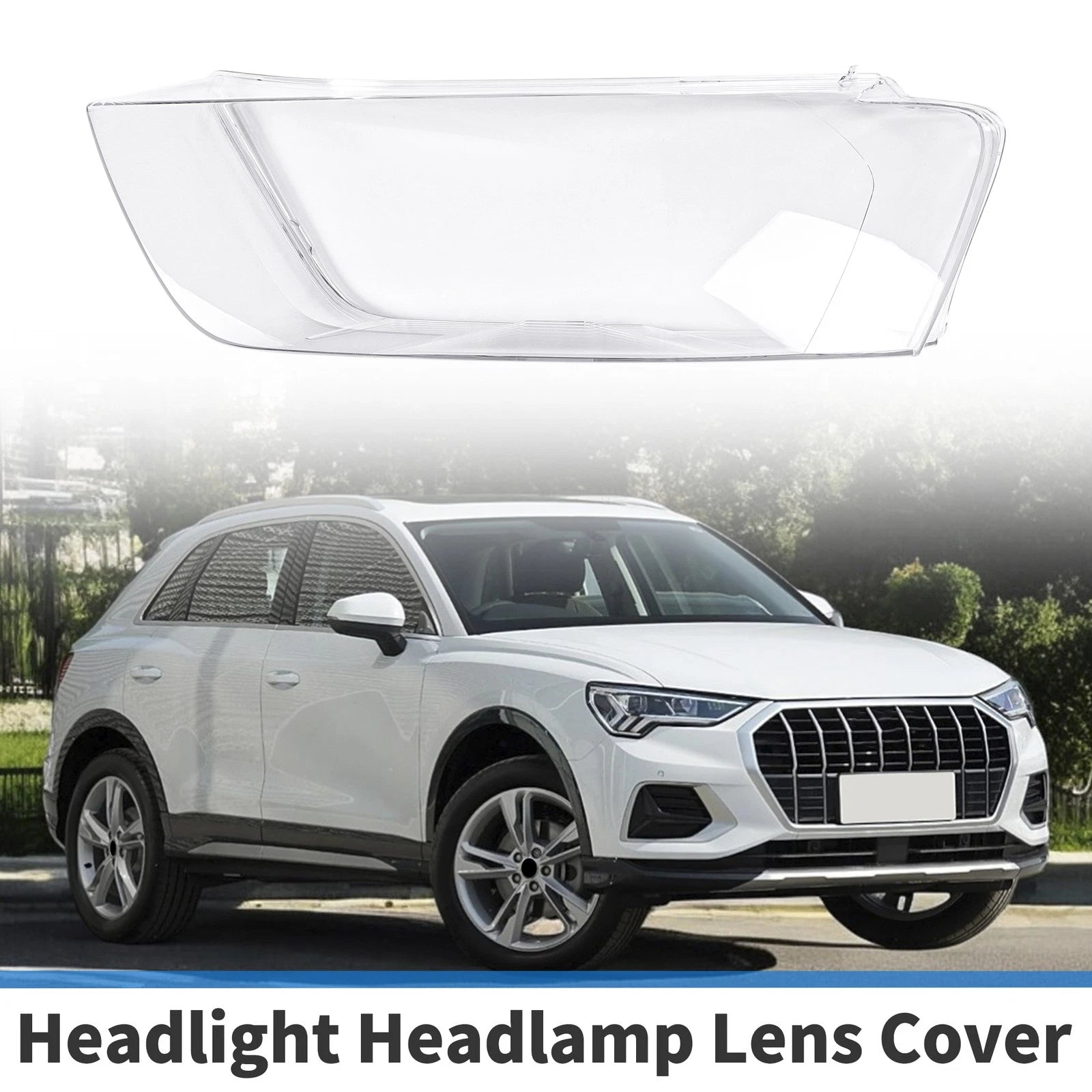 Front Left Headlight Lens Cover Replacement for Audi Q3 (2012–2015)