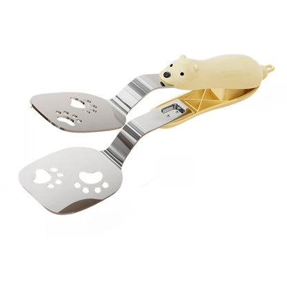Stainless Steel Frying Spatula Clamp for Pancakes Eggs