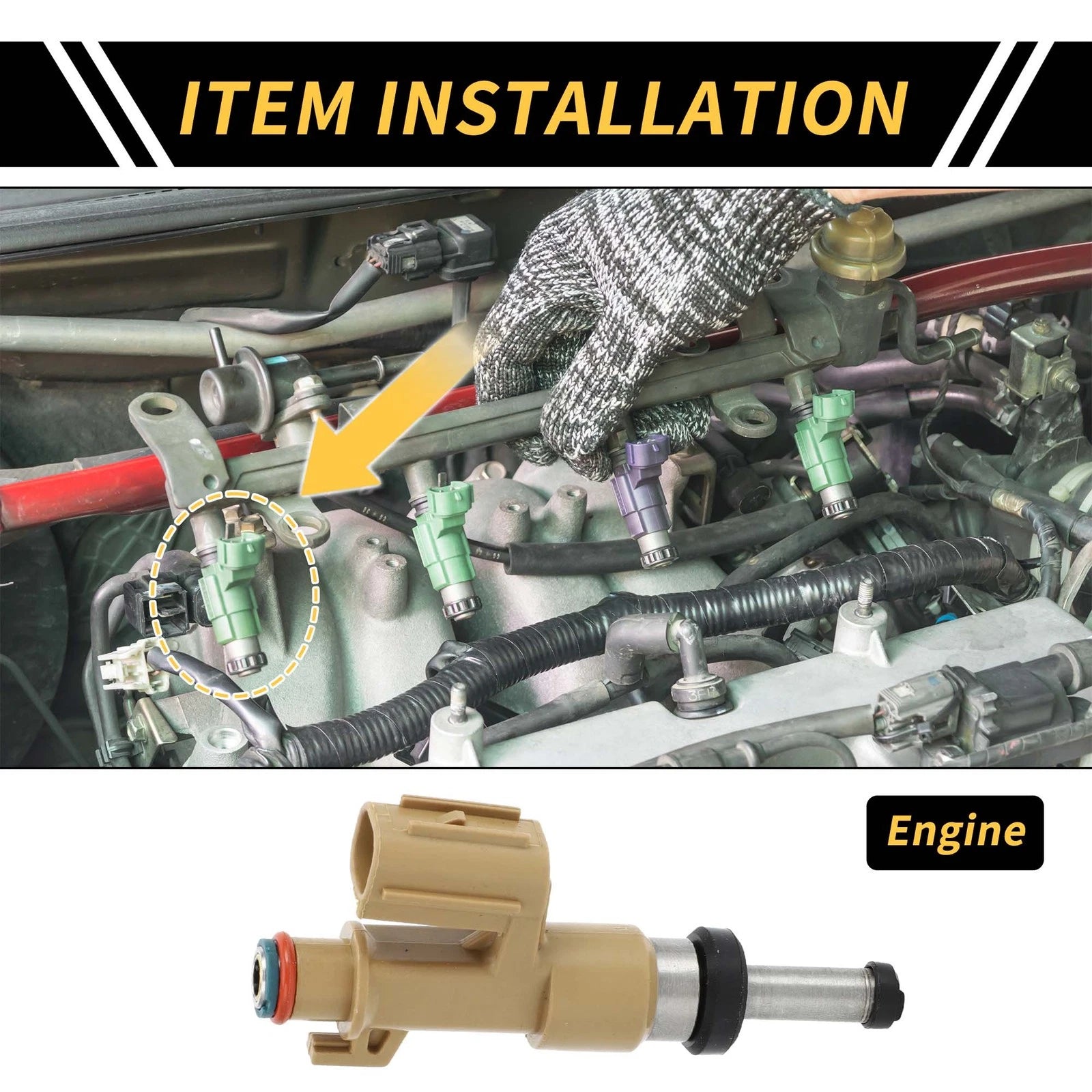 Fuel Injector Replacement for Toyota Tundra (2007–2009) 12 Hole