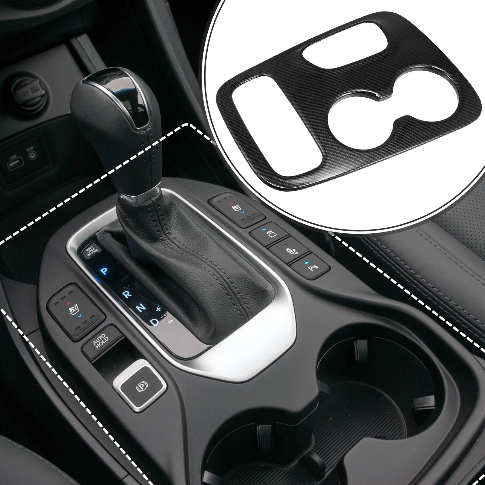 Carbon Fiber Gear Shift Panel Trim for Dodge Durango (2018–2020)