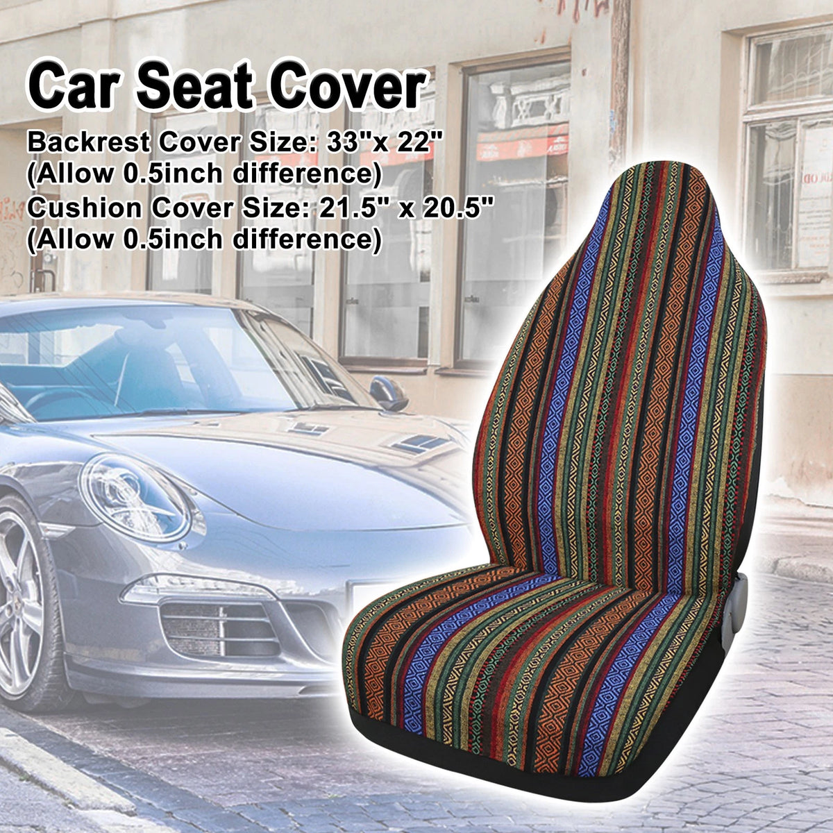 1pc Baja Blanket Bucket Front Seat Cover Protector for Universal Cars
