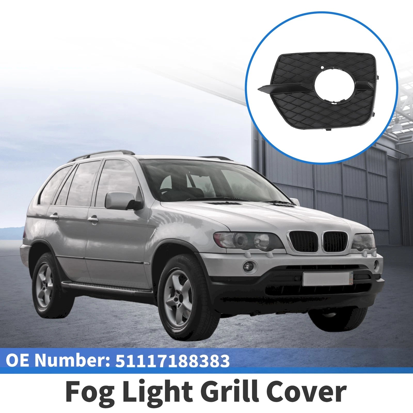 Front Left Fog Light Grill Replacement for BMW X6 (2008–2014)