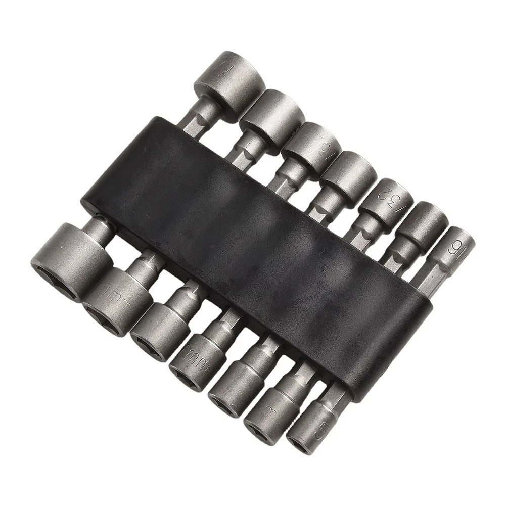 8 Piece Ratchet Socket Driver Set 634mm for 1/4 Inch Pawl Socket Adapter