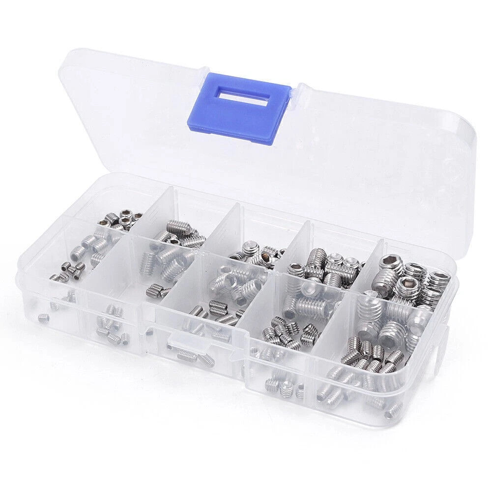 200PC Hex Socket Set Screws Assortment Kit for (M3–M8)