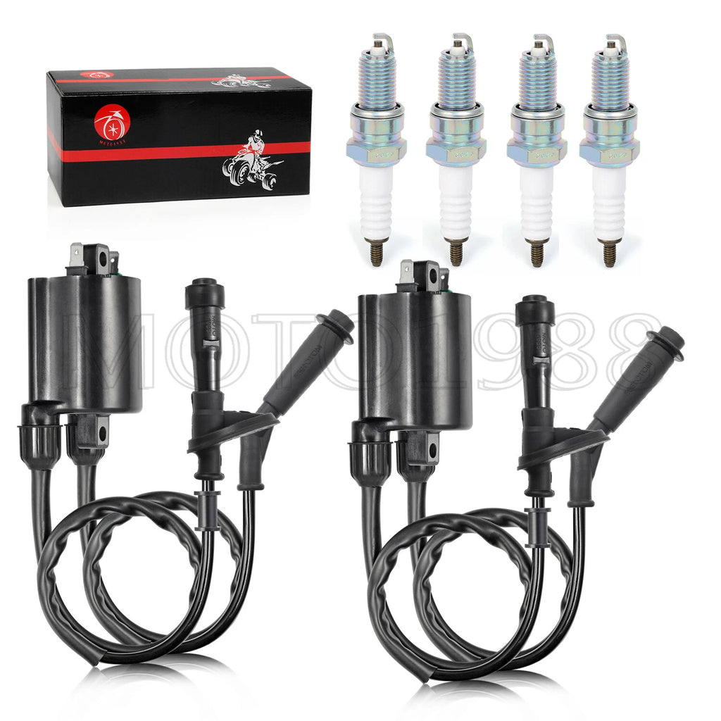 Ignition Coil Pack & Spark Plug Set for Honda Shadow VLX 600 VT600 (1988–2007)