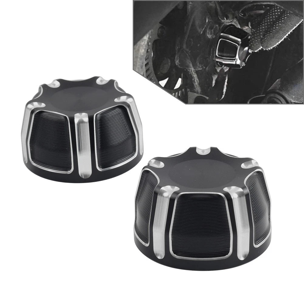 Pair Black Front Axle Nut Cover Caps for Can-Am Spyder GS RS RT ST F3 (2008–2023)