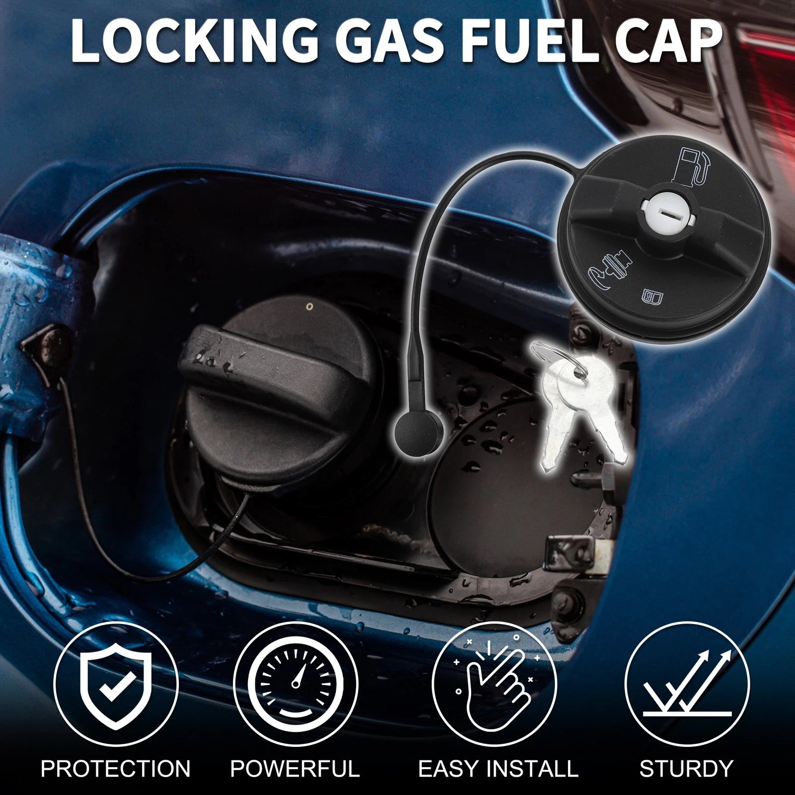 Locking Gas Fuel Cap Replacement for Chevrolet Buick Cadillac (2010–2024)