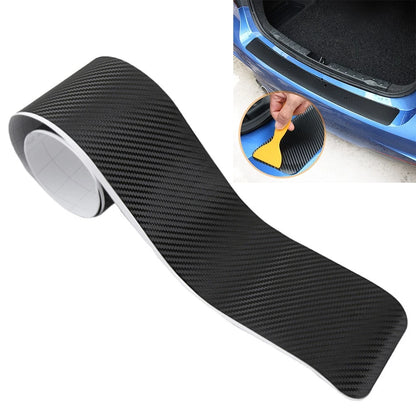 Carbon Fiber Rear Trunk Protector Trim Sticker for (90CM)