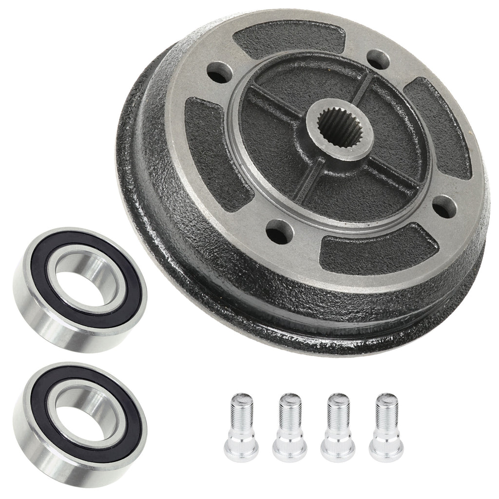 Front Brake Drum Hub with Bearing Bolt Replacement for Kawasaki Mule 2510 (2000–2001)