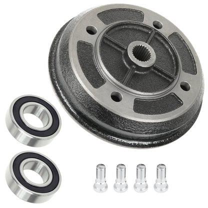 Front Brake Drum Hub with Bearing Bolt Replacement for Kawasaki Mule 2510 (2000–2001)