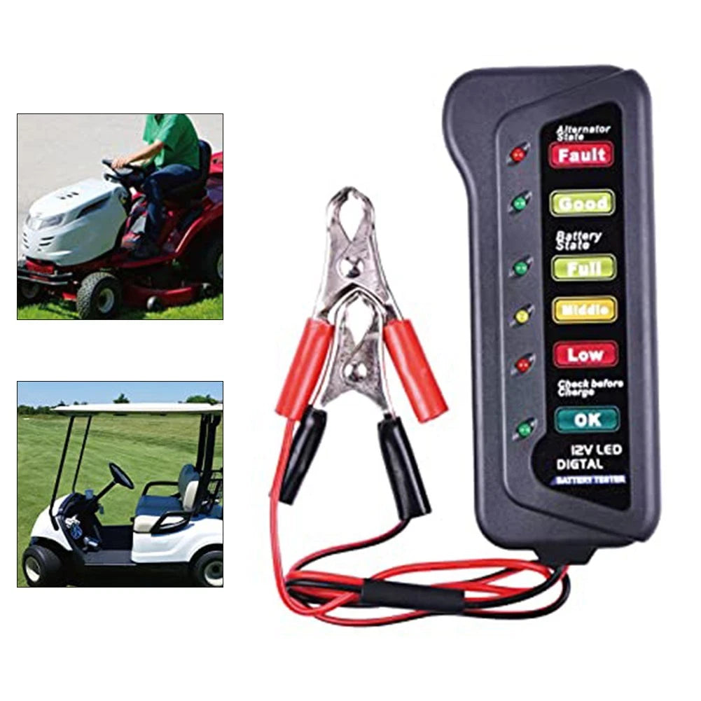 Diagnostic Tool for 12V Car Batteries and Alternators with LED Indicators
