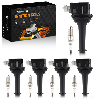 Pack of 5 Ignition Coils + Spark Plugs for Volvo C70 S40 S60 V50 V70 XC70 (2000–2010)