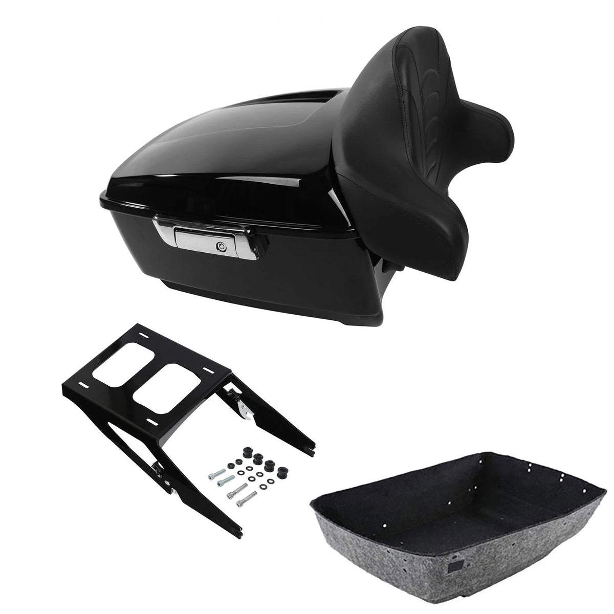 Trunk Luggage Backrest Pad Mount Rack for Harley Sport Glide FLSB (2018–2021)
