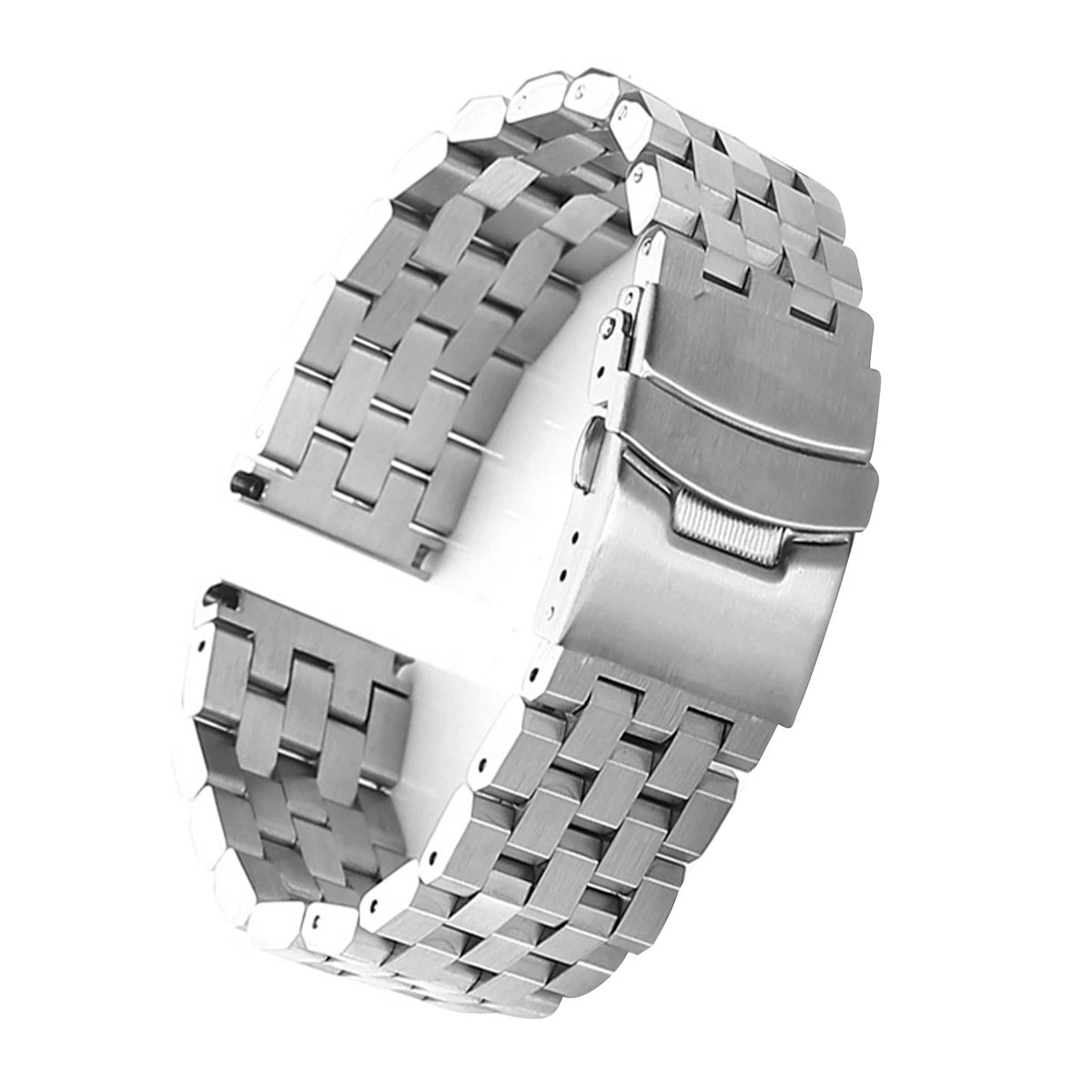 20mm Silver Watch Band Strap Bracelet Replacement for Various Watches