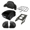 Backrest Pad Mount Speakers for Harley Touring (2014–2023) Black Denim