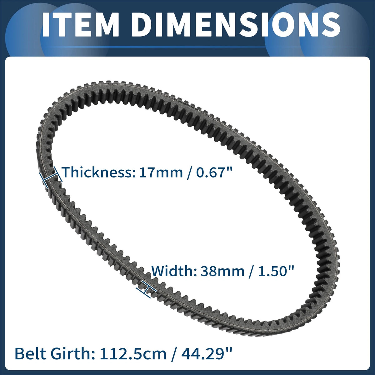 Drive Belt V-Belt No. 417300571 for Ski-Doo 850 E-TEC (2017–2024)