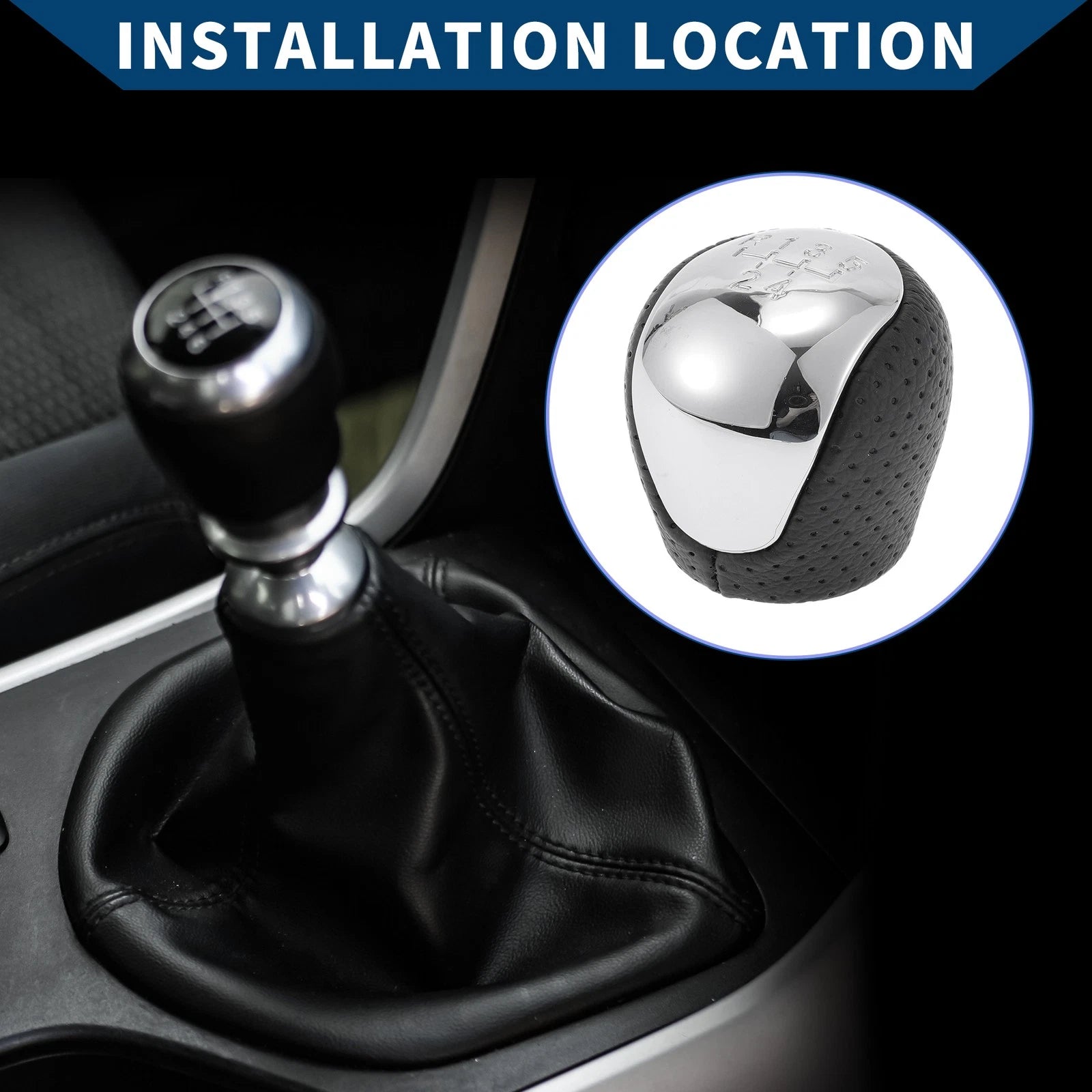 Gear Shift Knob 5 Speed Manual Replacement for Hyundai Elantra (2009–2012)