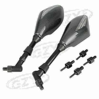 Pair LED Turn Signals Brake Light Handle Bar Rearview Mirrors Universal