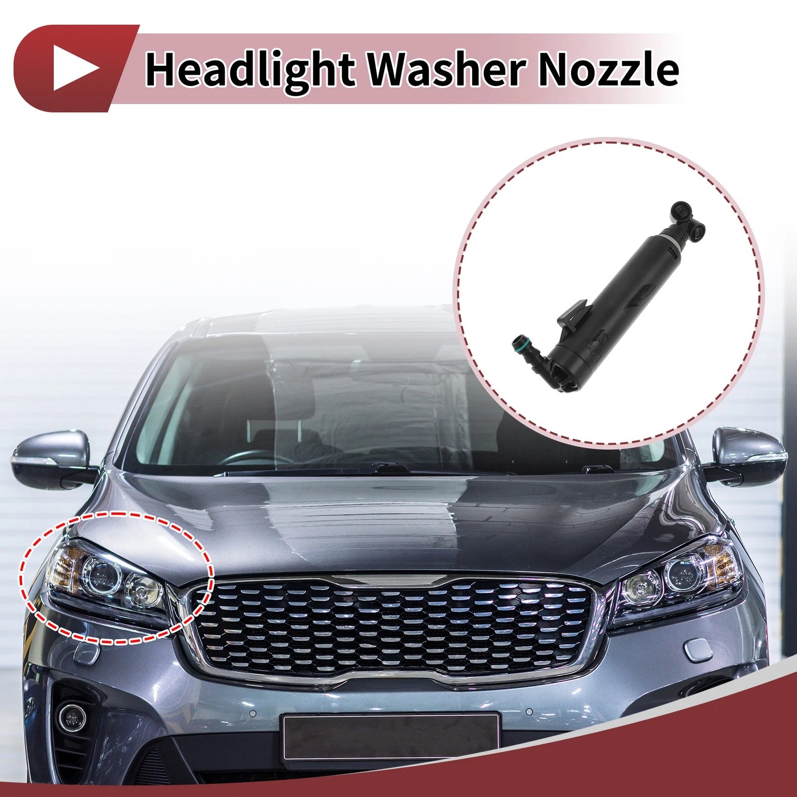 Front Passenger Side Headlight Washer Nozzle for Audi A8 (2010–2013) No. 4H0955102A