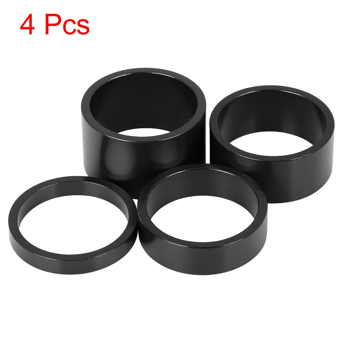 Handlebar Stem Spacers 4pcs Replacement for 25mm Bike Bicycle Stem (10–20mm)