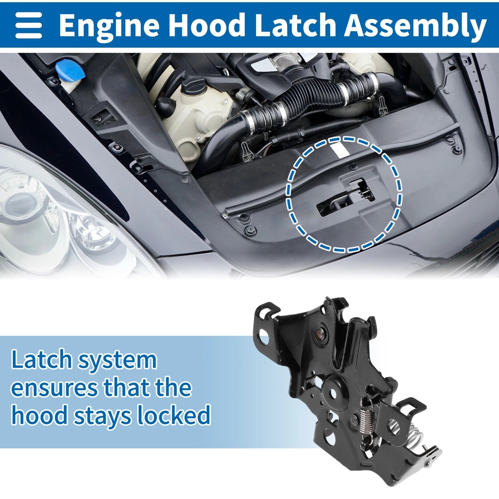 Hood Latch Assembly for Toyota Prius (2009–2015) OEM Replacement 1 Pc