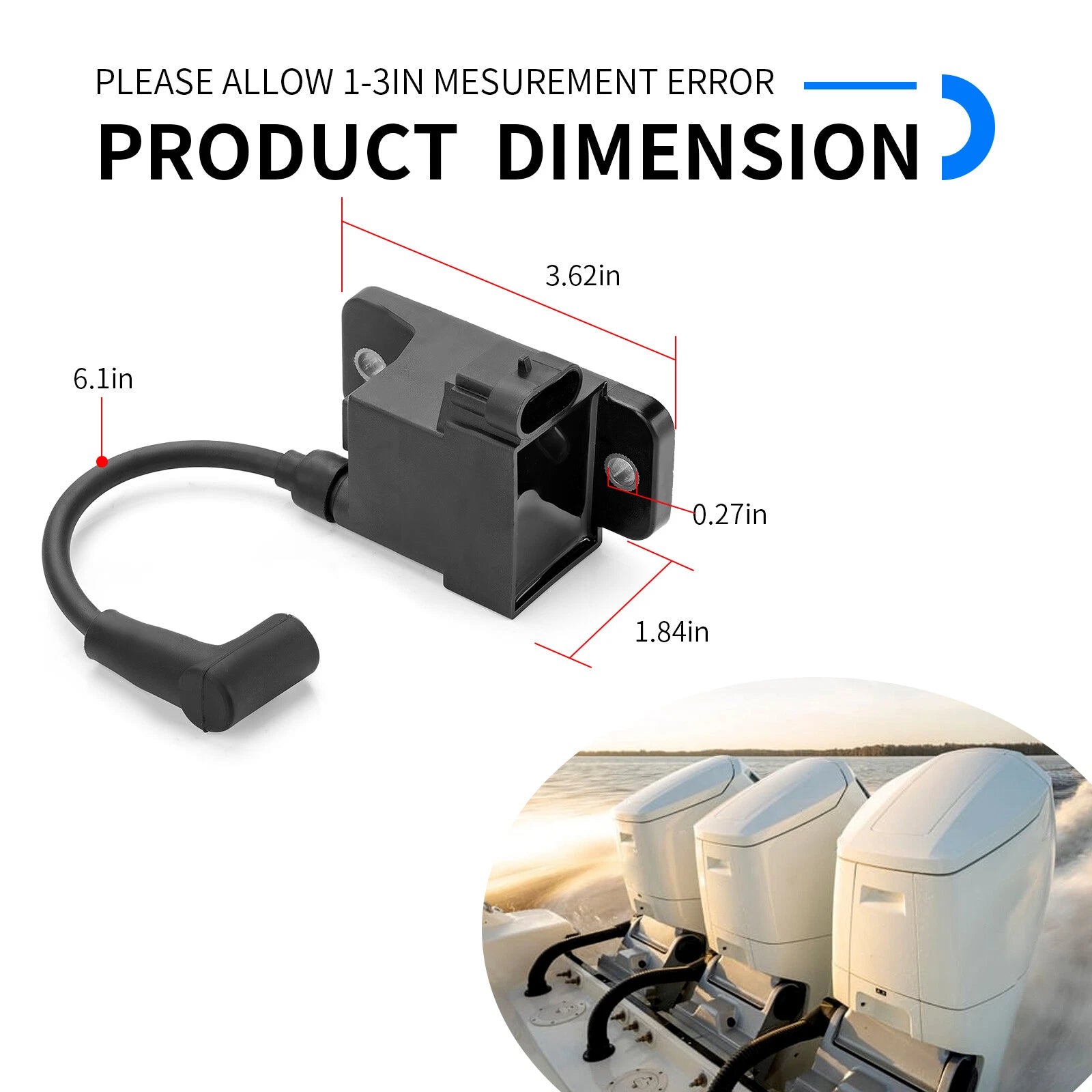 3Pcs Ignition Coil CDM Module for Mercury MerCruiser (114-7509)