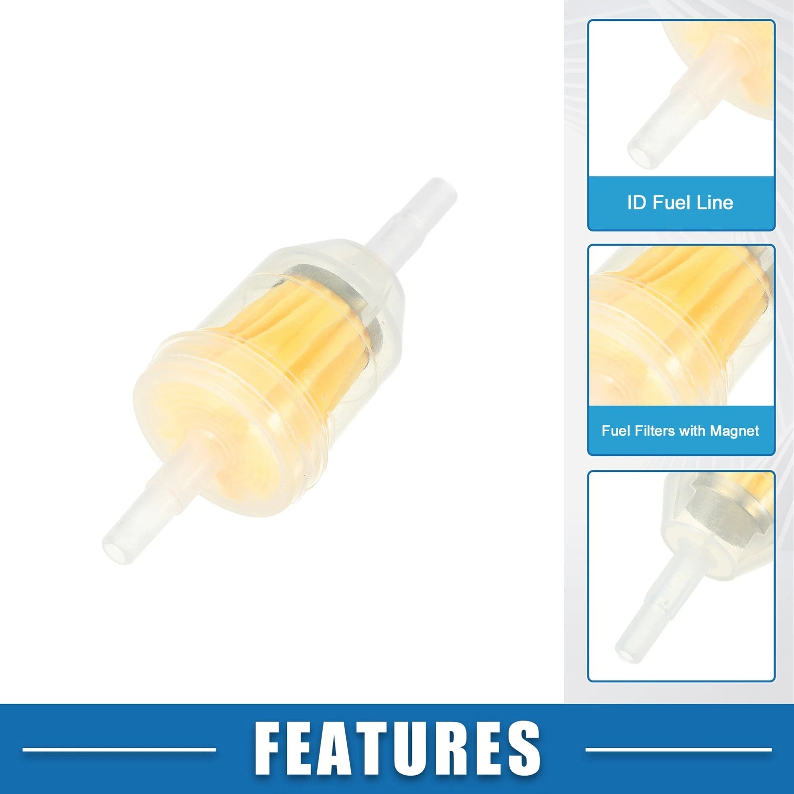 2X Inline Fuel Filters for Small Engines (1/4" or 5/16")