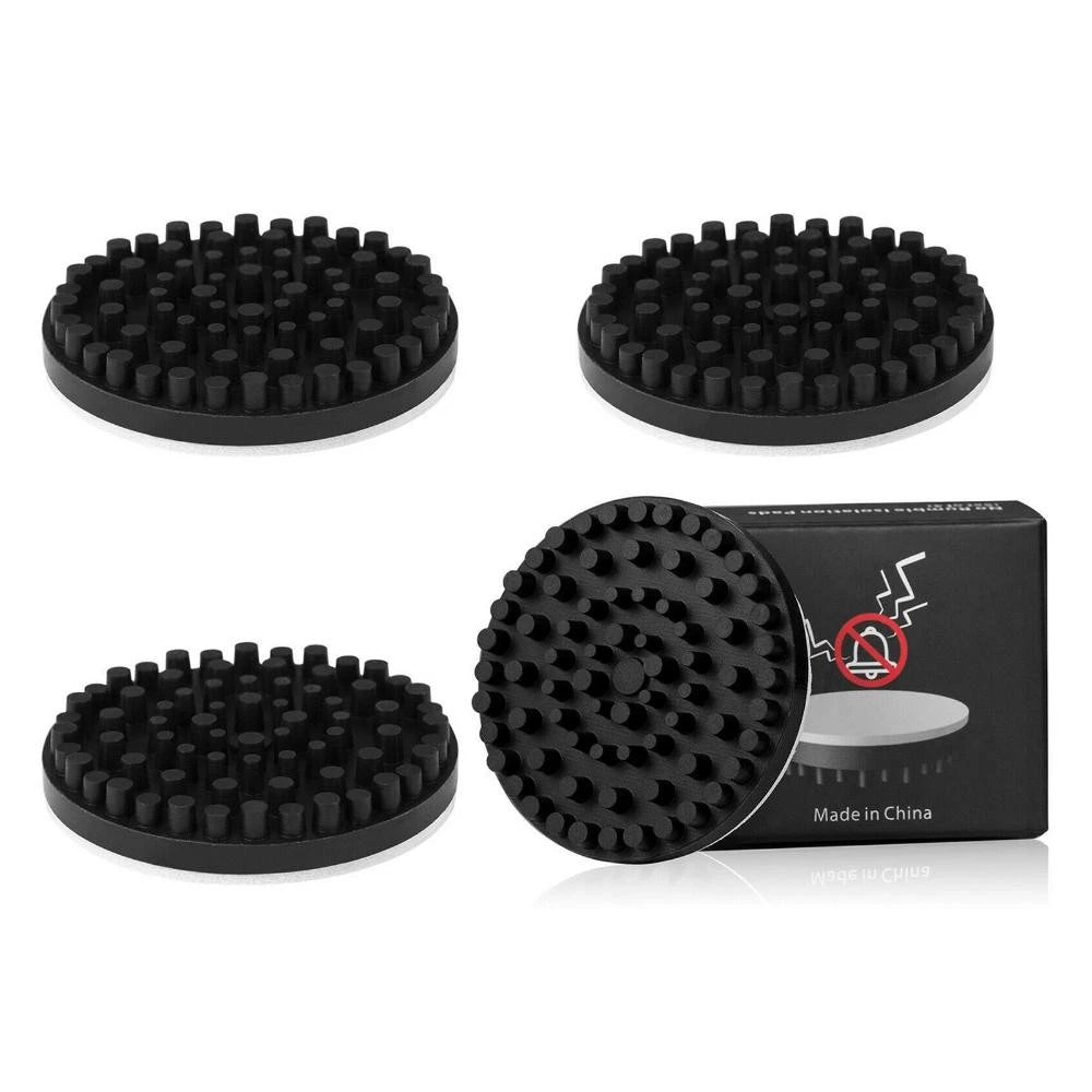 Set of 4 Rubber Isolation Stand Feet Pads for Turntable Record Player