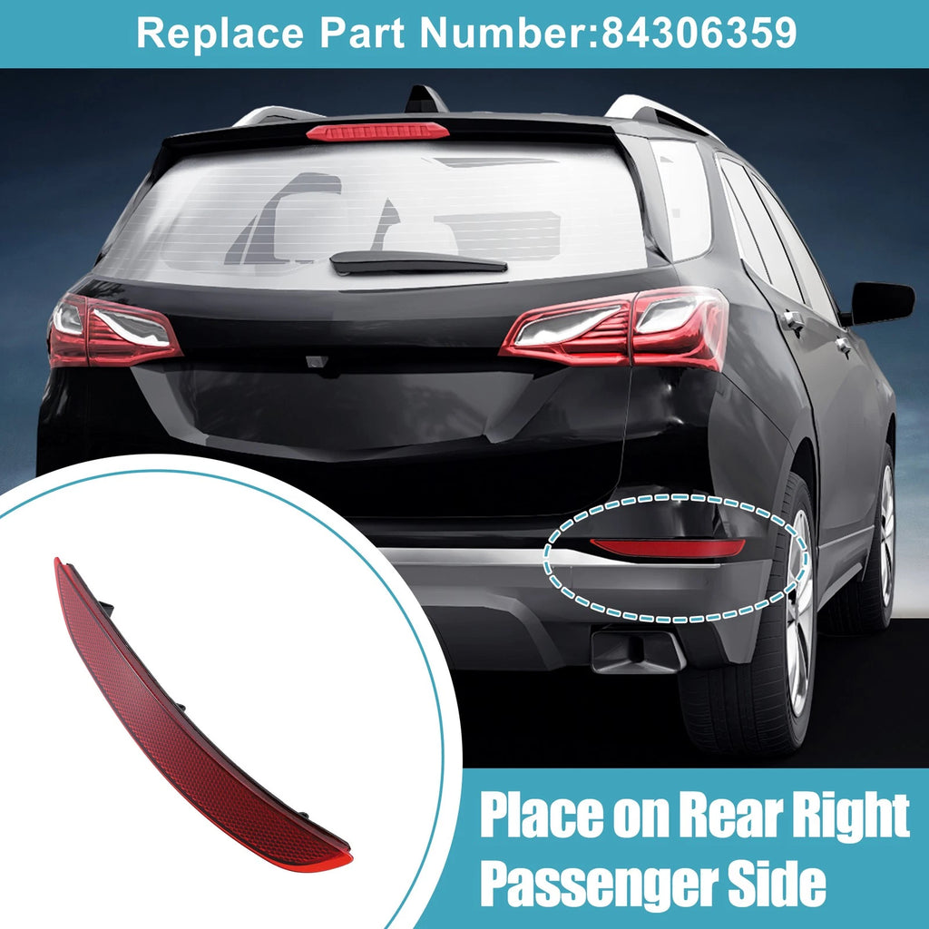 Rear Bumper Reflective Strip Right Side Replacement for Chevrolet Equinox (2018–2022)